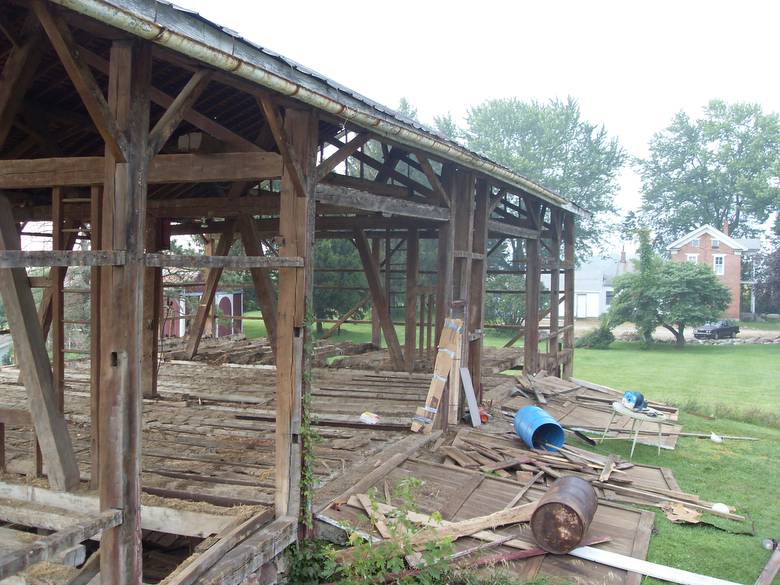 Babb Barn Exterior with Siding Removed